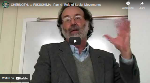 In the fourth of five parts of a seminar held at San Francisco State University April 8, 2011, attorney Andrew Lichterman of the Western States Legal Foundation discusses the difficulties of obtaining accurate information about the emerging impacts of Fukushima and the role of social movements in combating the madness of nuclear power and weapons proliferation.