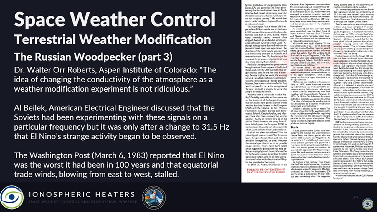 Ukraine as a U.S. puppet for weather-, earthquake- and biological warfare against the Soviet Union and Russia.