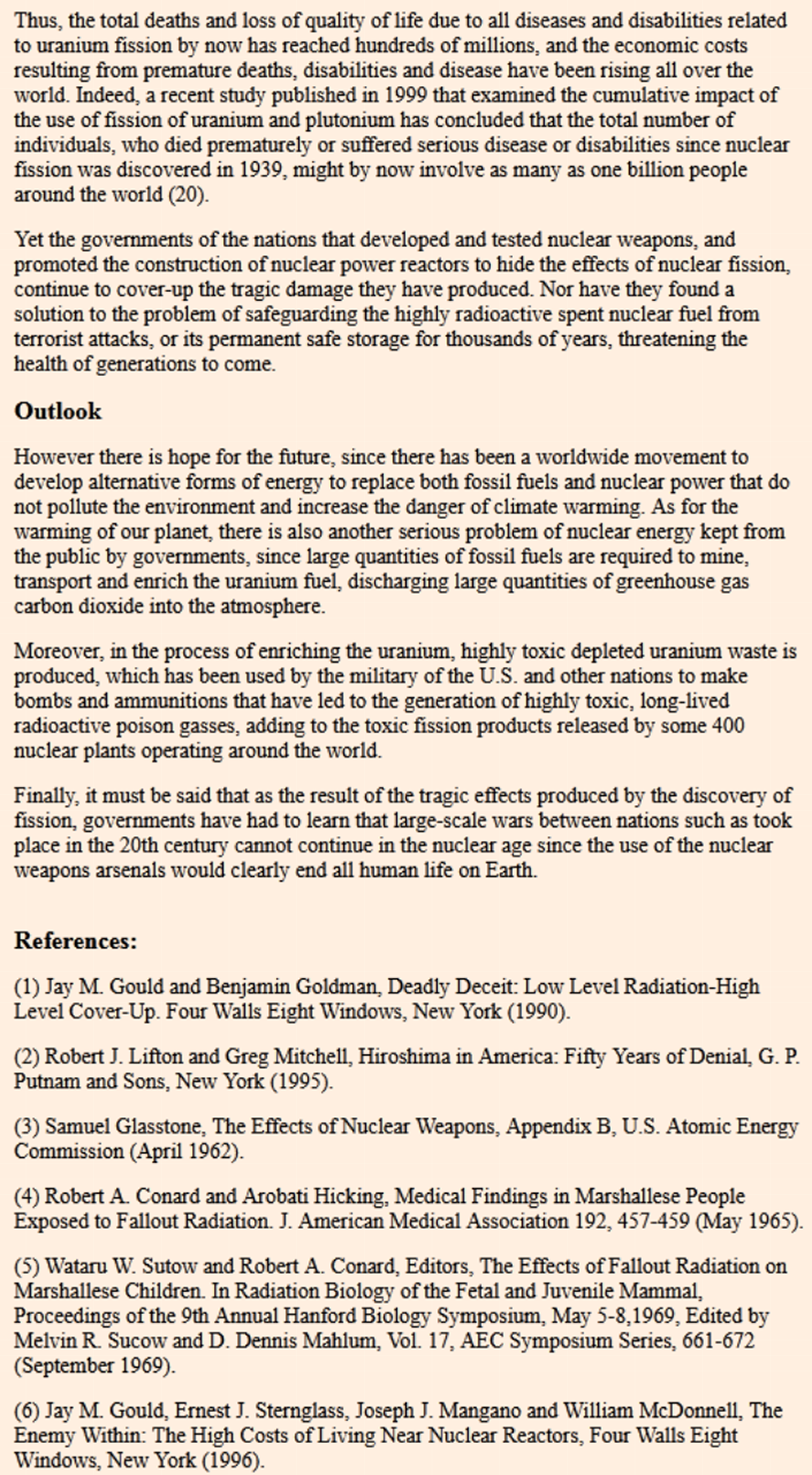 Nuclear racism & black genocide in the ghetto milk program then latino genocide.