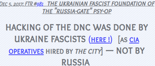 Combat Weaponized Social Media ... Hacking of DNC NOT done by Russia, done by Ukraine CIA-contractors ... the beginning of PizzaGate & RussiaGate