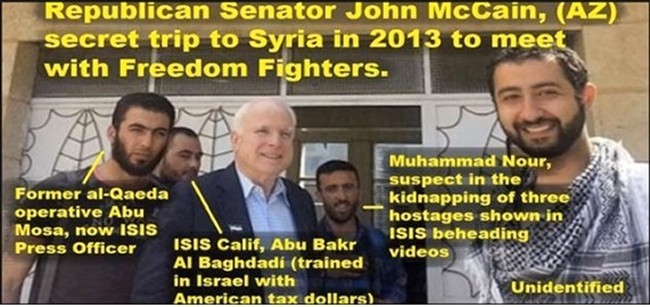 McCain with CIA-trained ISIS agents provocateurs