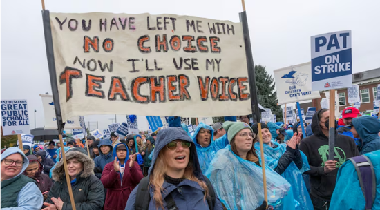 Portland K-12 teachers ranked 45th most stupid teaches out of 50 U.S. States go on strike for higher wages in rhyme while producing the 45th most stupid students in the United States our of 50 States ...go figure.