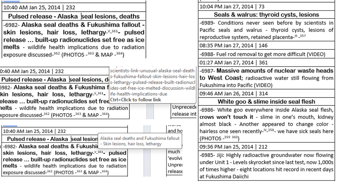 The word version of the database in the companion e-book series has pop-ups and an ms word search engine
