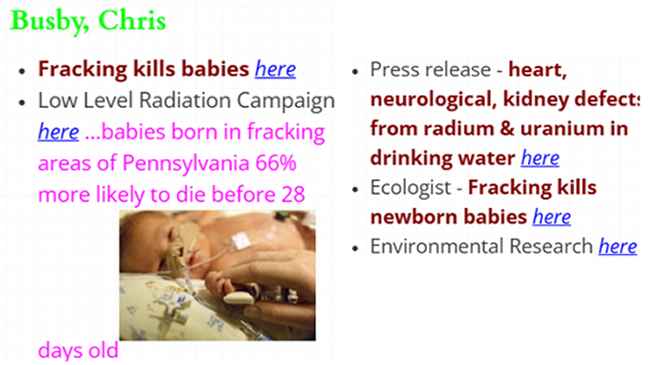Fracking babies