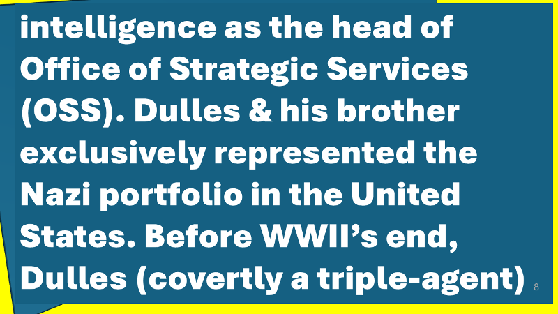 Dulles OSS CIA Nazi triple agent