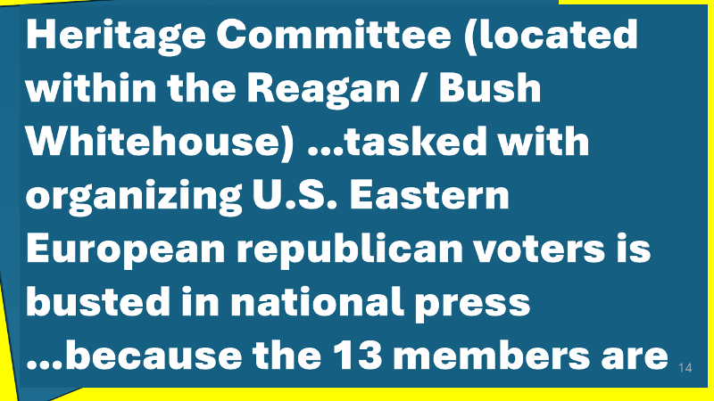 Nazi- and Fascist death squads get out the ethnic vote for Reagan & Bush