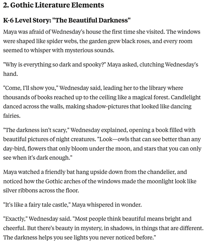 K-12 Teacher's Guide Wednesday Series: Age-Appropriate Narrative Stories for K-12 Levels 