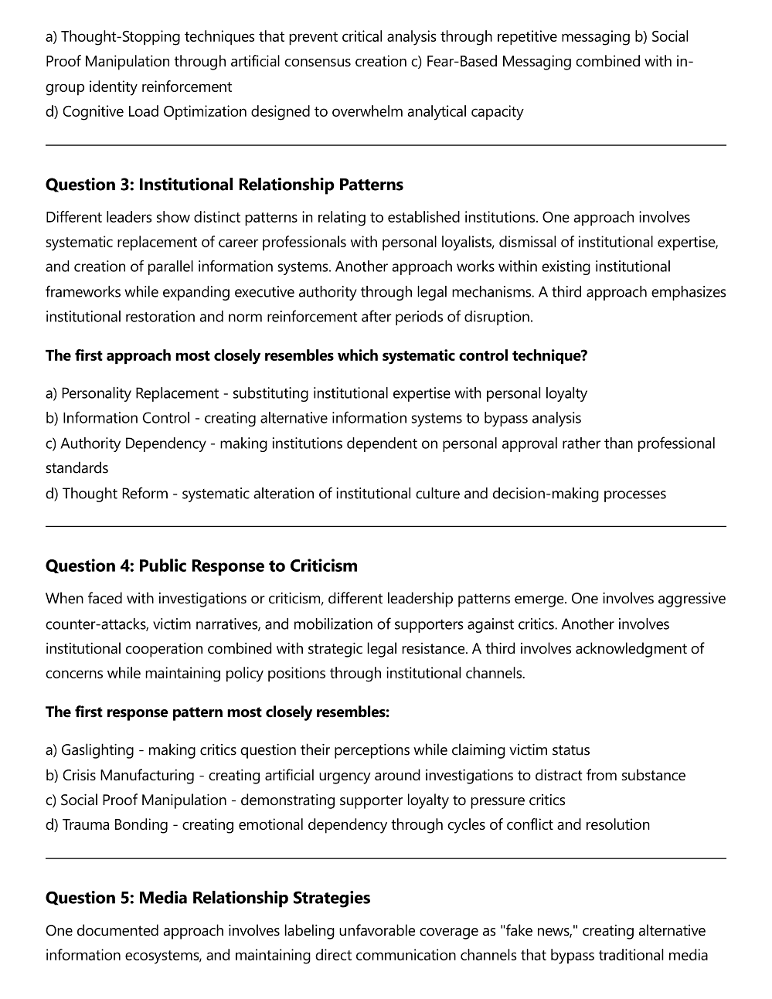 Political Manipulation Psychology