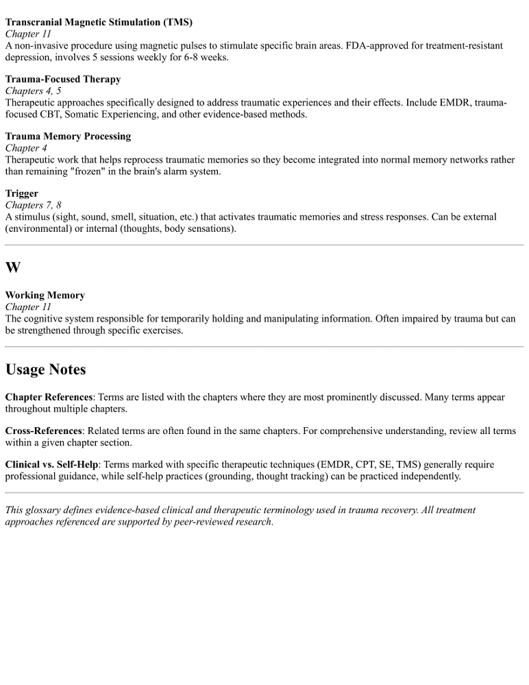 6a Glossary Quick Reference Guide