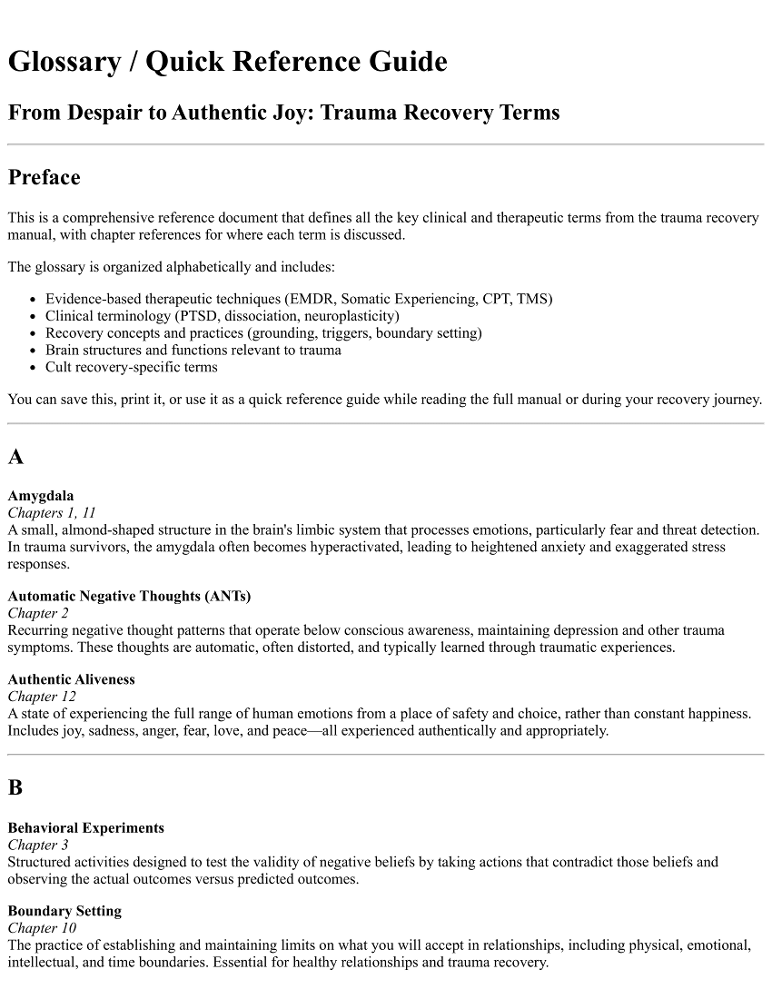 6a Glossary Quick Reference Guide