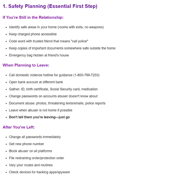 For Domestic Abuse Survivors