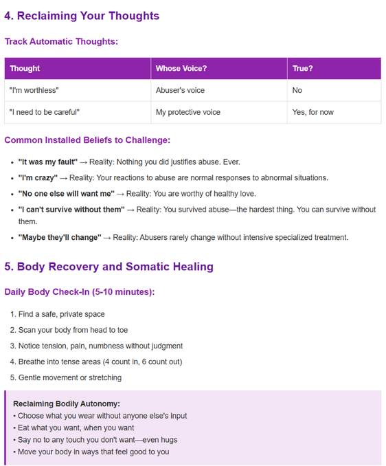 For Domestic Abuse Survivors