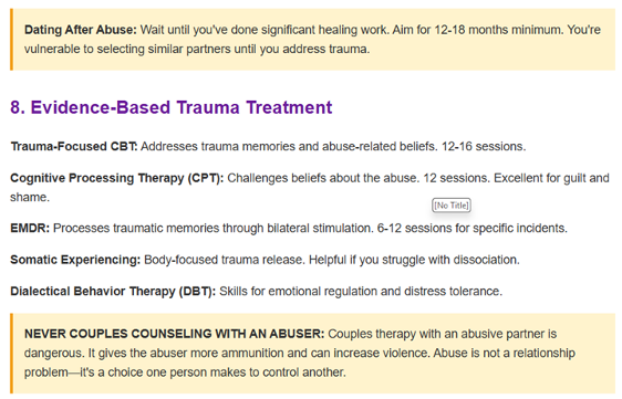 For Domestic Abuse Survivors
