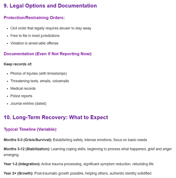 For Domestic Abuse Survivors