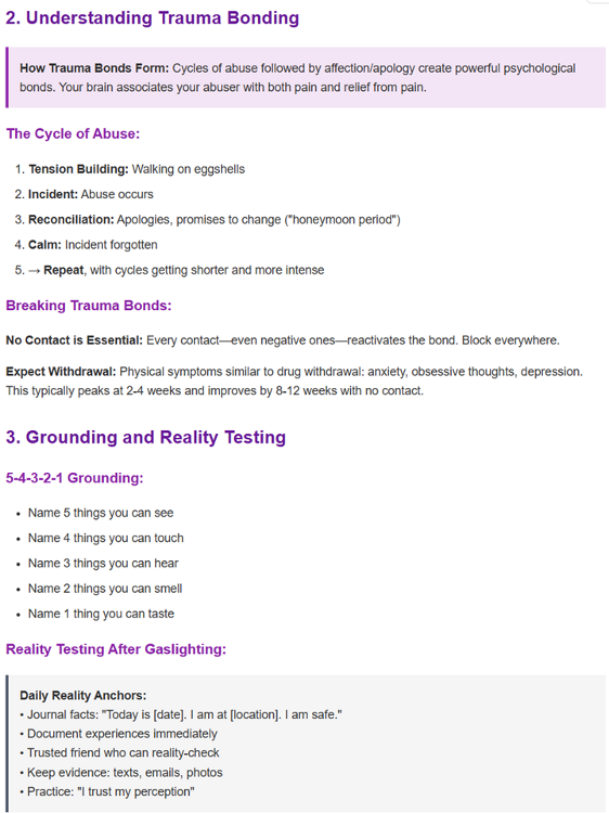 For Domestic Abuse Survivors