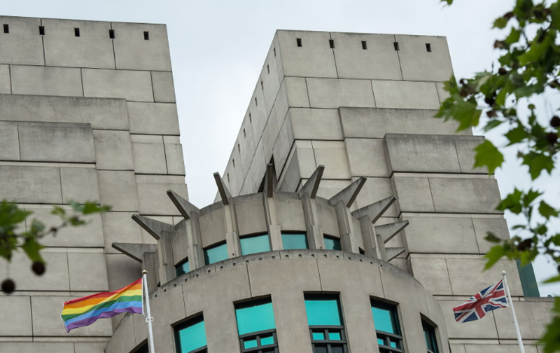 MI-6 Headquarters in Britain boasts iconic architecture with dramatic religious and cultural themes cut and pasted together