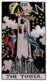 Tower tarot deck card